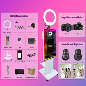Borne photo interactive haut <span class=keywords><strong>de</strong></span> gamme avec écran tactile 21,5 et 32 pouces, miroir selfie professionnel - Product Image 4