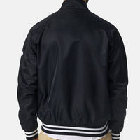 Blouson Bomber Homme Léger Coupe Slim Coupe-Vent Décontracté Noir Style Universitaire Veste de Vol Tendance Printemps Automne Manteau d'extérieur