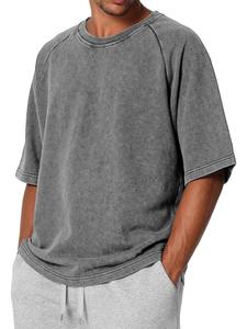 Camiseta Personalizada para Hombre, 220 g/m², 100% Algodón, Corte Cuadrado, Hombros Caídos, Cuello Redondo, Estilo Casual, Súper Gruesa - Product Image 3