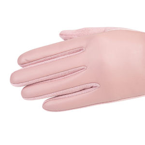 Brown Leather Wrist Length <b>Gloves</b> <b>Wool</b> Lined Thermal Plain Style Daily Use Winter Outdoor - Product Image 6