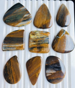 Lote de Cabujones de Pietersita Natural, Formas Variadas, Semipreciosas, Lisas y Pulimentadas, para Joyería - Product Image 3