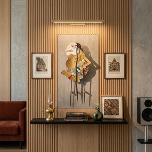 Marionnette de l'ombre Wayang Kulit Bagong en cuir indonésien artisanal, décoration de table traditionnelle javanaise, objet d'art ethnique - Product Image 6
