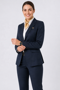 Uniformes d'aviation personnalisés à manches longues pour pilotes et personnel de cabine |   Uniformes d'aviation OEM ODM |   Uniforme de réception pour femmes VIP Lounge - Product Image 2