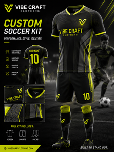 VIBE CRAFT CLOTHING ชุดฟุตบอลชาย สีมารูน สีดำ คอวี แขนสั้น เสื้อเจอร์ซีย์ กางเกงขาสั้น ถุงเท้า ชุดดูดซับความชื้น ระบายอากาศได้ดี - Product Image 2