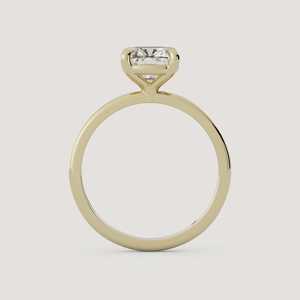 Bague solitaire en diamant de laboratoire taille coussin 2 carats, or massif 14K 18K, bague de fiançailles minimaliste, alliance de mariage moderne et luxueuse - Product Image 4