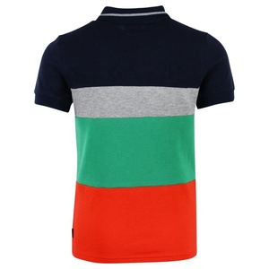 เสื้อโปโลชาย แขนสั้น คอปก แต่งสีตัดต่อ ดีไซน์ซิป ทรงปกติ ลายเรียบ สีเขียว แดง น้ำเงิน - Product Image 2