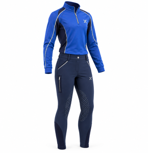 Ropa de Equitación Personalizada para Jóvenes y Niños |   Azul Marino Seis Variaciones de Color |   Fabricante OEM ODM |   Ciudad Deportiva X | - Product Image 3