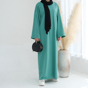 Robe pull unie OEM pour femme, style Abaya ouverte, vêtement modeste, vente en gros, Turquie - Product Image 6