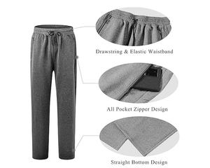 Pantalones deportivos informales cómodos para hombre, chaqueta con cremallera completa, chándal deportivo personalizado, chándal sólido transpirable de verano ecológico - Product Image 5