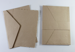 Recycled Handmade Paper From Cotton Fiber Handmade Colorful 250 Gsm Deckled Edge Card With Matching Envelop - Product Image 4