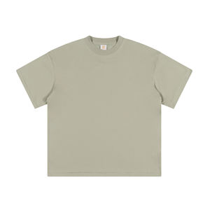 เสื้อยืดโอเวอร์ไซส์สั่งทำ OEM ราคาโรงงาน พิมพ์ลายซิลค์สกรีน ผ้าคอตตอนแท้ หนัก 300 กรัม ทรงหลวม แขนสั้น สำหรับผู้ชาย - Product Image 3