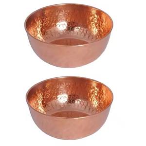 Ensemble de bols de service martelés en cuivre pur Skies Trader, ustensiles de cuisine et de table pour restaurant professionnel - Product Image 3