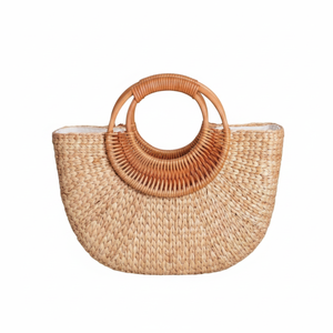 Natural Water Hyacinth <b>Bag</b> for Women Handbaag Handmade in Vietnam Woven Hot Product Wholesale Water Hyacinth Straw Beach <b>Bag</b> - Product Image 1
