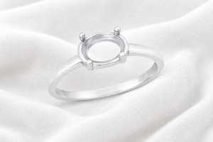 Base de bague ovale en argent sterling 925, 7x5mm, pour semi-monture, à personnaliser, pour la création de bijoux, nouvelle fourniture - Product Image 2