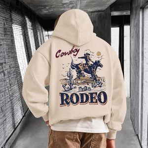 Sweat-shirts à capuche pour hommes, style vintage Rodeo Cowboy, sweat-shirt graphique, pull-over pour concert country - Product Image 5