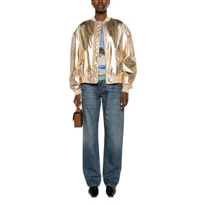 Blousons de baseball en satin pour femmes, design tendance 2025, haute qualité, couleur unie, épaules tombantes, col montant, pour l'hiver - Product Image 6