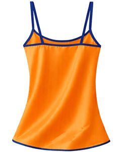Orange Royal Blue Satin Women Pajama Set Silk Sleepwear <b>Spaghetti</b> <b>Strap</b> Cami And Shorts Soft Luxury Nightwear Summer Lounge Set - Product Image 4