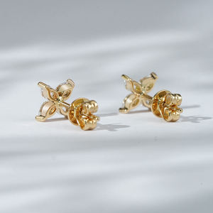 Pendientes de Diamantes Cultivados en Laboratorio con Corte Marquesa en Oro, Oro Rosa, Oro Blanco o Plata VVS VS D E F para Mujer - Product Image 4
