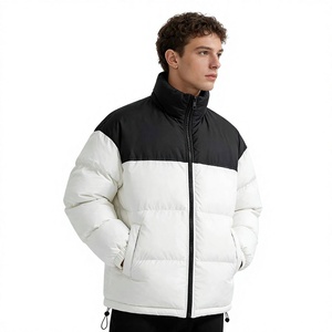 Chaqueta de Invierno Acolchada para Hombre con Logotipo Personalizado, Chaqueta de Invierno Unisex Cálida y Gruesa con Cuello Alto y Cierre de Cremallera, Resistente al Viento - Product Image 1
