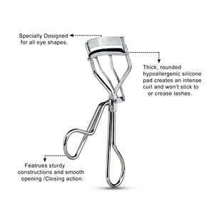 Recourbe-cils de qualité supérieure, outil de maquillage beauté avec cadre en acier inoxydable durable, coussin en silicone souple, poignée confortable - Product Image 2