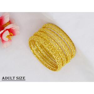ชุดกำไลข้อมือทองเหลืองอินเดียแท้ทันสมัยสำหรับผู้หญิงสร้อยข้อมือจิวเวลรี่จากดูไบ - Product Image 6