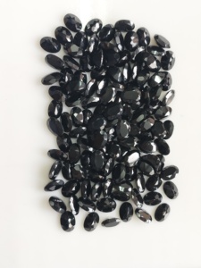 Spinelle noire naturelle 7x5MM taille ovale, pierre précieuse de qualité supérieure pour la fabrication de bijoux - Product Image 3
