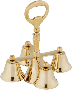 Campanas de Mano de Latón, Juego de 4, Campanas de Mano para Iglesia Católica, Campanas Religiosas para Culto, Campanas de Altar, Campanas de Oración de Latón Hechas a Mano - Product Image 1