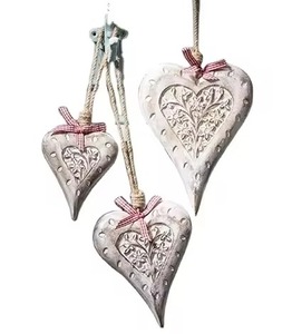 Premium Metal Heart Christmas <b>Tree</b> <b>Ornament</b> Elegant Holiday Hanging Decor for Festive Home Styling - Product Image 4