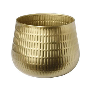 Pot de fleurs en métal chromé de qualité supérieure, moderne, décoratif pour l'intérieur et le jardin, pour le salon et le balcon - Product Image 1