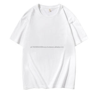 Camiseta de Cultura Publicitaria Personalizada OEM de 180g, Camiseta de Manga Corta de Color Sólido para Hombre, Camiseta Holgada de Algodón para Hombre - Product Image 1