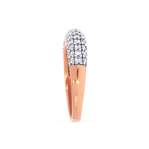 Anillo de Oro Rosa de 18K con Diamantes Pavé para Mujer, Joyería Fina de Lujo para Boda, Compromiso o Aniversario, Proveedor OEM ODM - Product Image 4