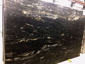 Dalles de granit en cuir noir de qualité supérieure pour plans de travail de cuisine, comptoirs de salle de bain, tables à manger, cuisine à vendre - Product Image 1