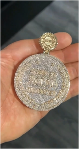 Colgante de Moissanita Personalizado con Gancho, Plata de Ley 925 Bañada en Oro, Letras Estilo HipHop, Joyería Fina, Regalo, Amuleto con Forma - Product Image 3