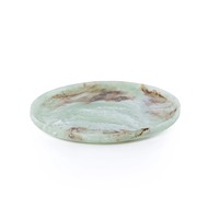 Bol à salade surélevé en résine haut de gamme avec plateau et soucoupes assortis, finition polie pour la décoration moderne de la maison, vaisselle