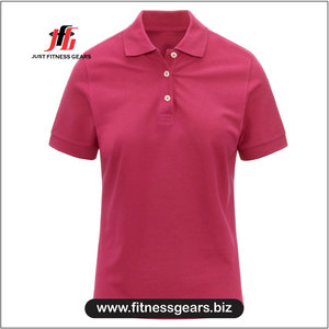 Polo en tricot à manches courtes pour femme, couleur unie, style décontracté, longueur normale, respirant, 100% coton - Product Image 1