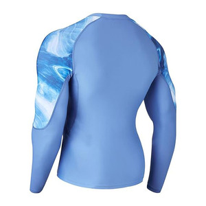 High Quality ODM OEM Customized Long Sleeve Rash Guard <b>Men</b> Spandex/Polyester UPF50 Printed <b>Compression</b> Quick Dry Breathable - Product Image 5
