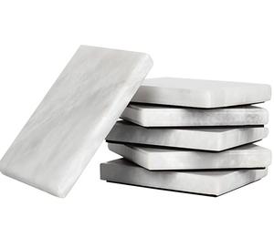 Sous-verres ronds de luxe faits à la main en marbre blanc naturel de haute qualité – Tapis et supports de table en pierre de marbre premium - Product Image 1