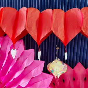 CE-3956 Wedding Ceiling <b>Decorations</b> Heart Tissue Paper 9' Length Offset Printed for <b>Graduation</b> School Valentine's Day Day - Product Image 3