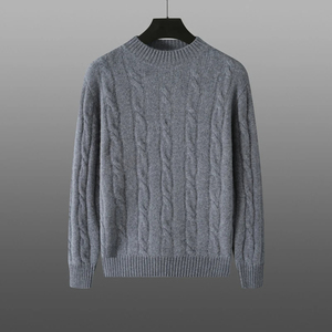 Round Neck Men Sweaters And Pullovers Knitted Breathable Men Sweaters Solid Color Pullover Men's Sweaters - Product Image 6