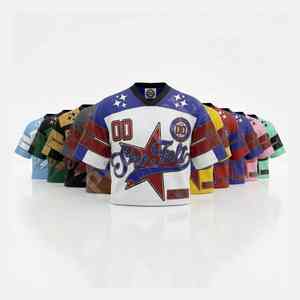 Camiseta de Diseño Personalizado con Logotipo, Impresión Digital, Cuello Redondo, Estilo Urbano Hip Hop, Felpa, 100% Algodón, Transpirable, Verano, Hombros Caídos - Product Image 1