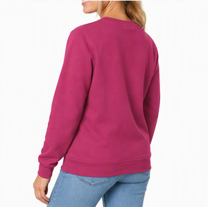 Sweat-shirts pour femmes en gros, sweat-shirts à manches longues à col rond, sweat-shirts à col rond personnalisés imprimés - Product Image 3