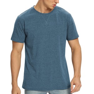 Camiseta de Manga Corta con Cuello Redondo para Hombre, Corte Regular, Estilo Casual, Color Verde Sólido, 100% Algodón, Tejido Jersey Transpirable - Product Image 4