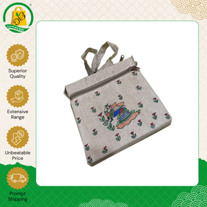 Nueva Llegada de Bolsas de Yute Ecológicas de Alta Calidad con Estampado Completo y Asa Doble para Llevar al Hombro - Product Image 3