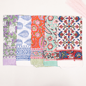 Pañuelo Cuadrado de Algodón Premium de Lujo con Estampado de Bloques Vibrante y Colorido, Accesorio de Pelo y Muñequera de Moda, Suave para la Piel, para Todos - Product Image 5