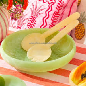 AuroraServe, elegantes cuencos de resina con cucharas, elegante comedor desechable y regalo, vajilla contemporánea - Product Image 2