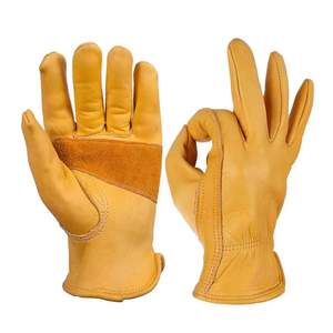 Guantes de Seguridad Industriales EN420 de Cuero Vacuno, Reforzados en la Palma, Resistentes a Cortes, Antideslizantes y al Calor - Product Image 6