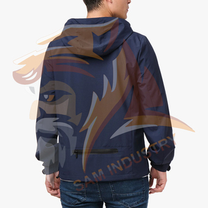 Veste coupe-vent légère et écologique à capuche pour l'hiver, vente en gros, veste de sport personnalisée - Product Image 2