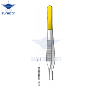 แหนบผ่าตัด Adson แบบ 1x2 ฟัน ขนาด 15 ซม. (6 นิ้ว) ทำจากสแตนเลสสตีล สำหรับการผ่าตัดเนื้อเยื่อ ความแม่นยำสูง รูปทรงปกติ สำหรับการใช้งานทั่วไป - Product Image 3