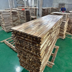 Plans de travail en bois d'acacia pour cuisine moderne, résistants au feu, à l'eau et écologiques - Product Image 6
