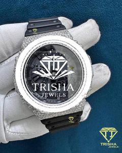 Reloj de Diamantes Moissanite VVS, Plata de Ley 925, Totalmente Cubierto de Diamantes, Diseño Hip Hop - Product Image 3